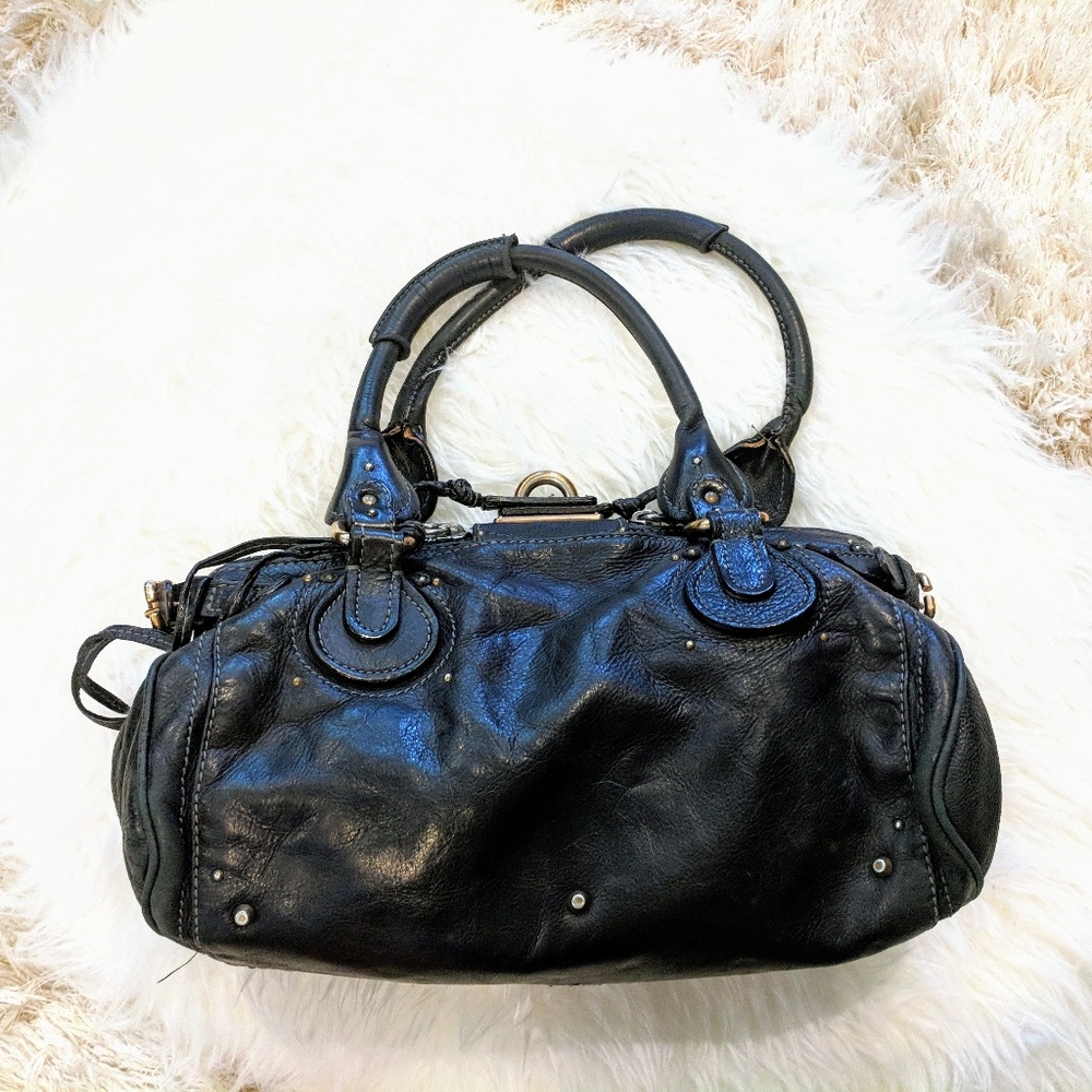 Chloe Paddington Black Leather Satchel - Picture 2 of 8